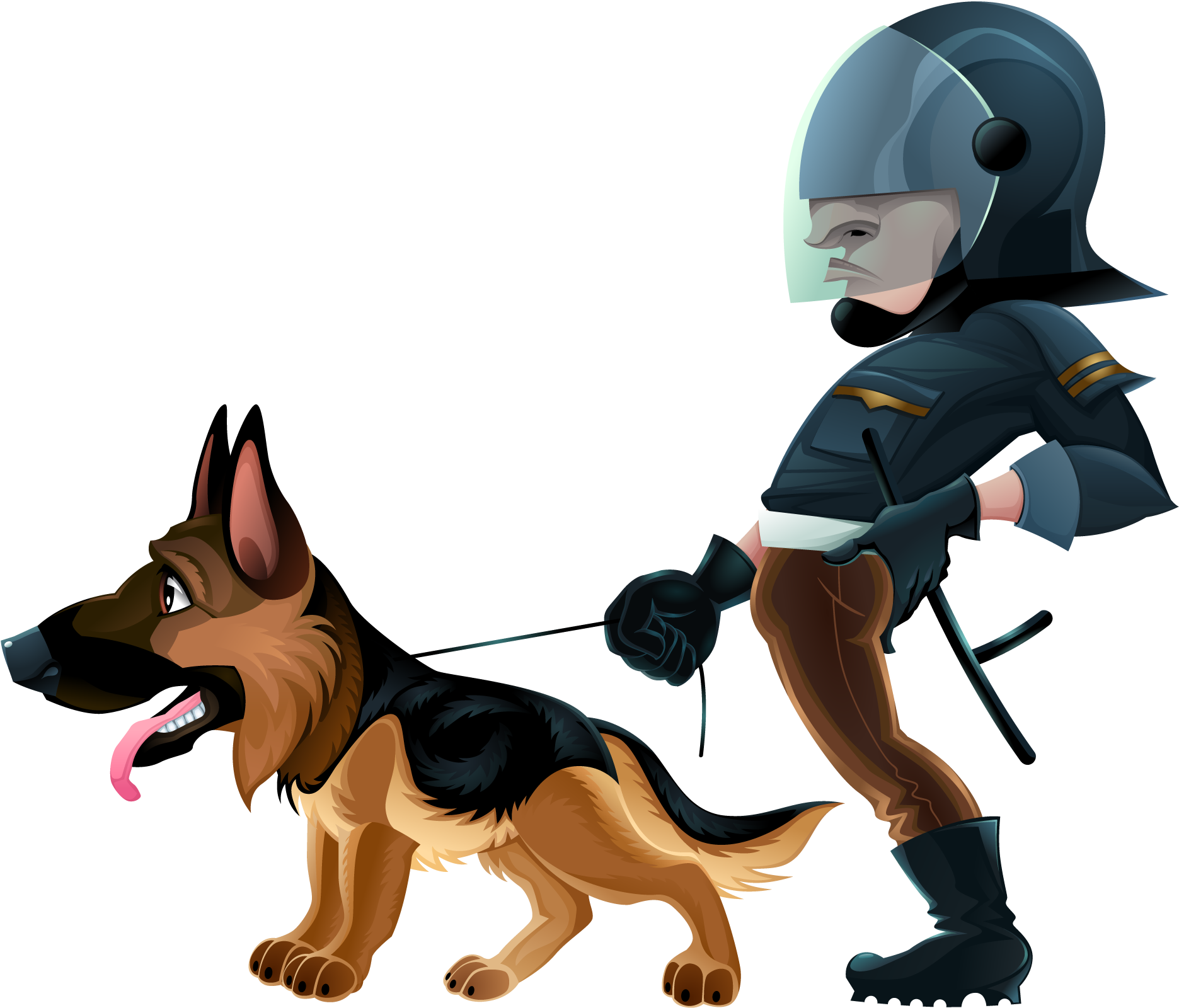 German Shepherd Labrador Retriever T-shirt Police Officer - Best Gift - Policeman Walking Dog Hoodie/t-shirt/mug (1871x1600)