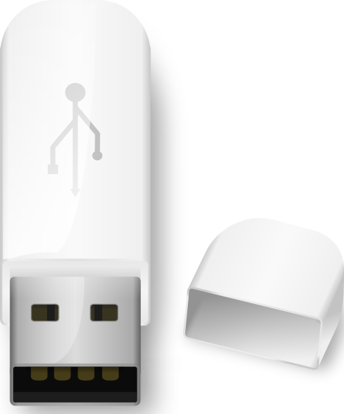 Usb Flash Drive Clip Art At Clker - Usb Flash Drive (498x599)
