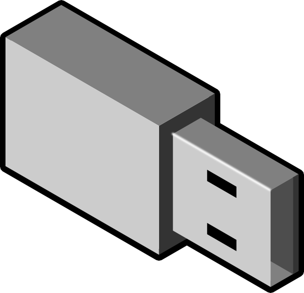 Pendrive Clip Art At Clker - Usb Flash Drive (600x578)