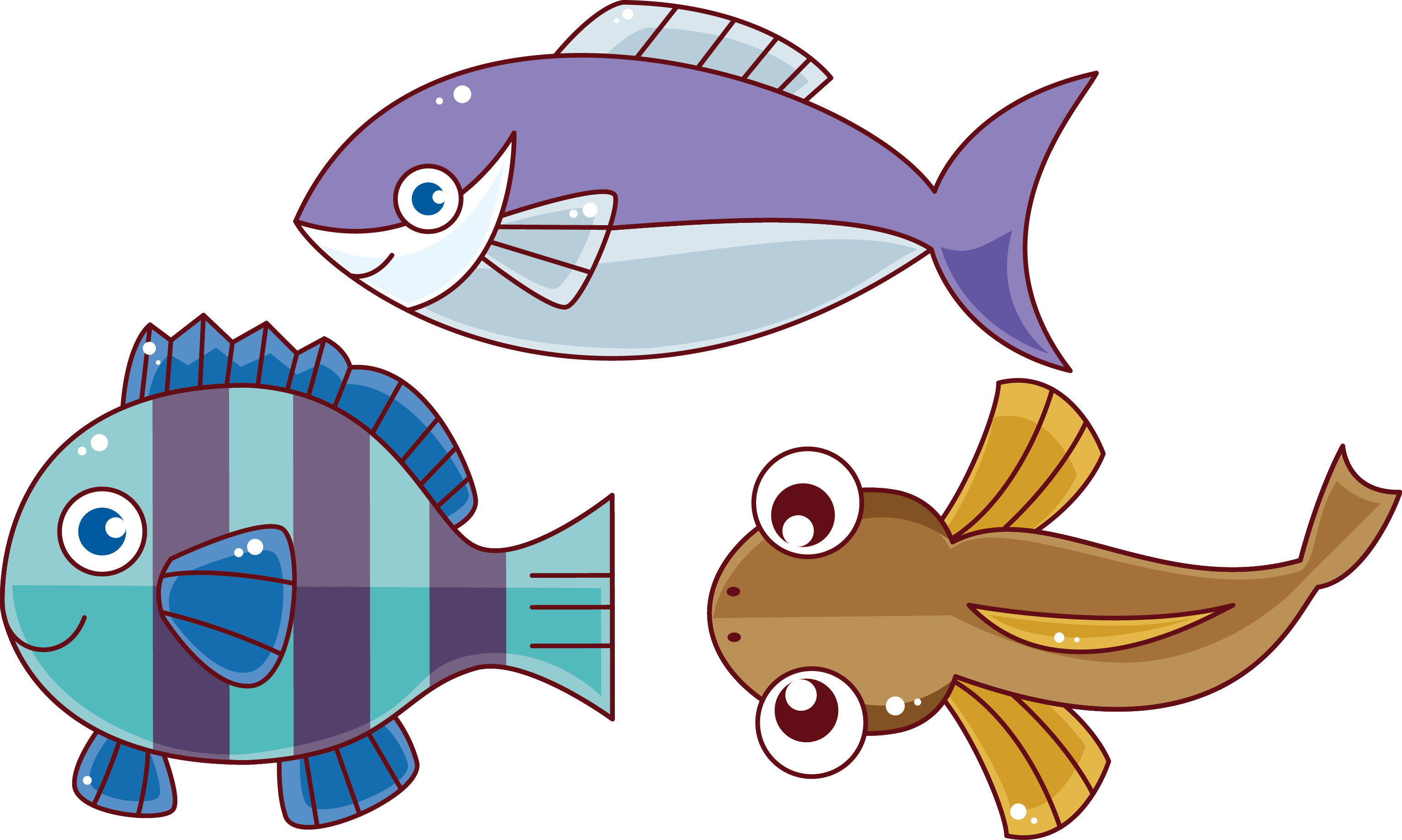 Fish Euclidean Vector Illustration - Mediases 手帳ケース Medias Es メディアスes 手帳型 メディアスイーエスn05d (3067x1839)