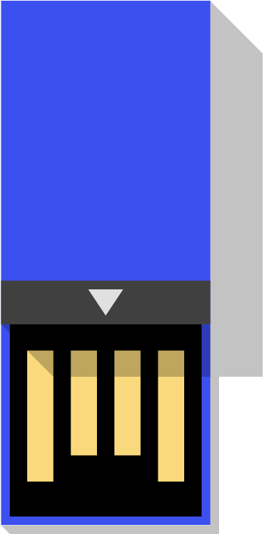 Thumb Drive 4 Free Usb Clip Drive - Vector Graphics (800x800)