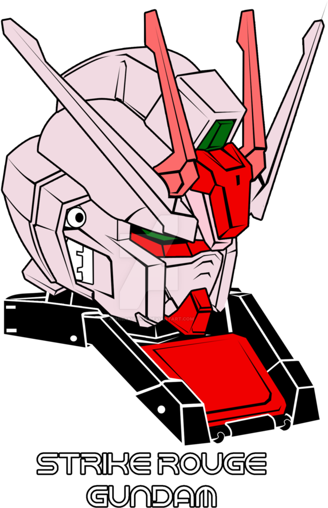 Strike Rouge Gundam By Aghisakuma18 - Cartoon (1024x1408)