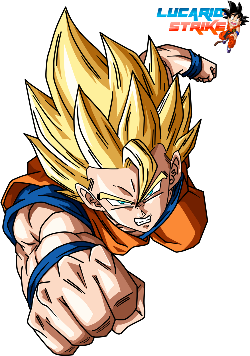 Goku Super Sayajin 2 By Lucario-strike - Angry Kamehameha Ssj Goku Dokkan (1024x1365)