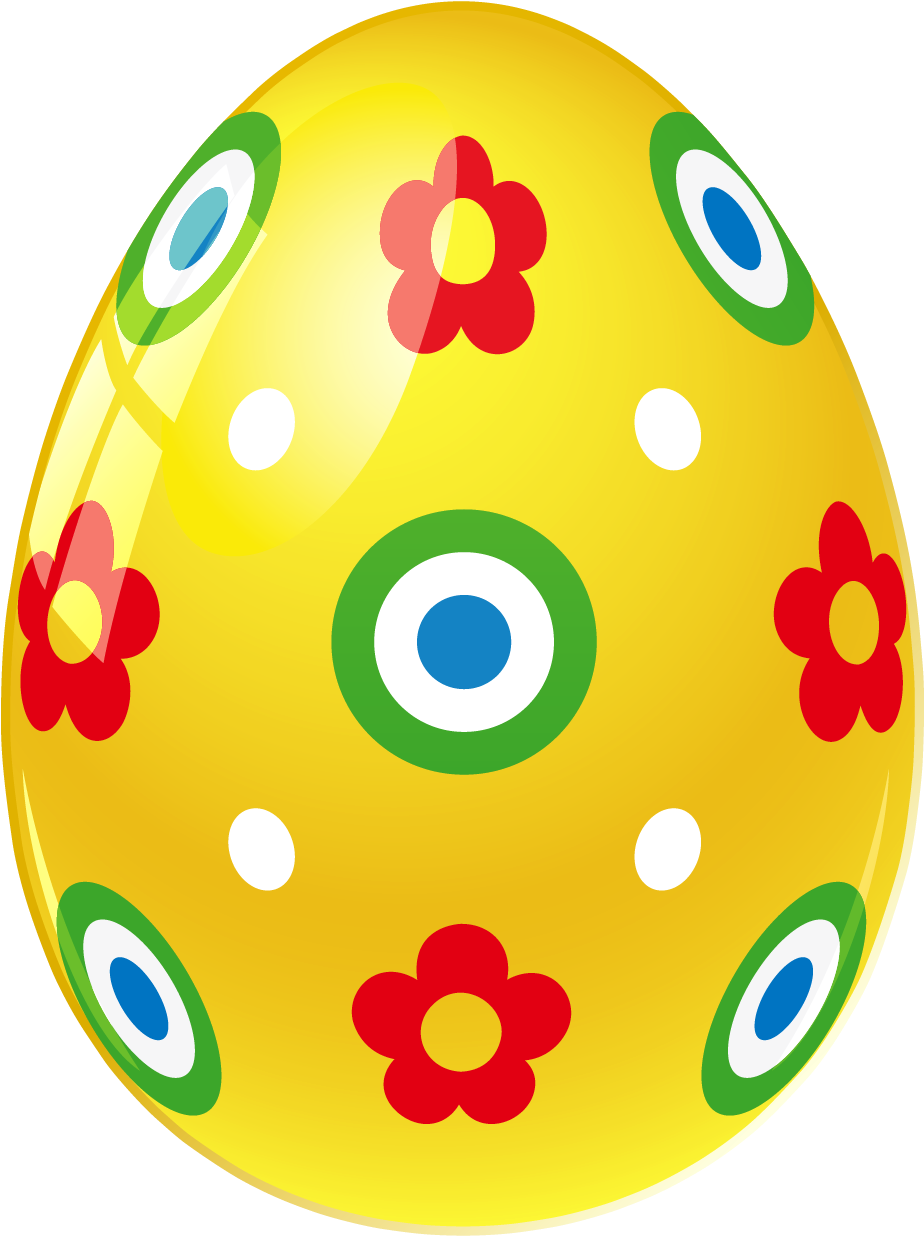 Yellow Clipart Easter Egg - Yellow Easter Egg Png (1000x1311)