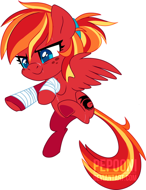 Fire Strike By Pepooni - Fire Strike Pony Oc (519x677)