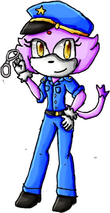 Police Officer Blaze By Ninpeachlover - Blaze The Cat Police (600x800)