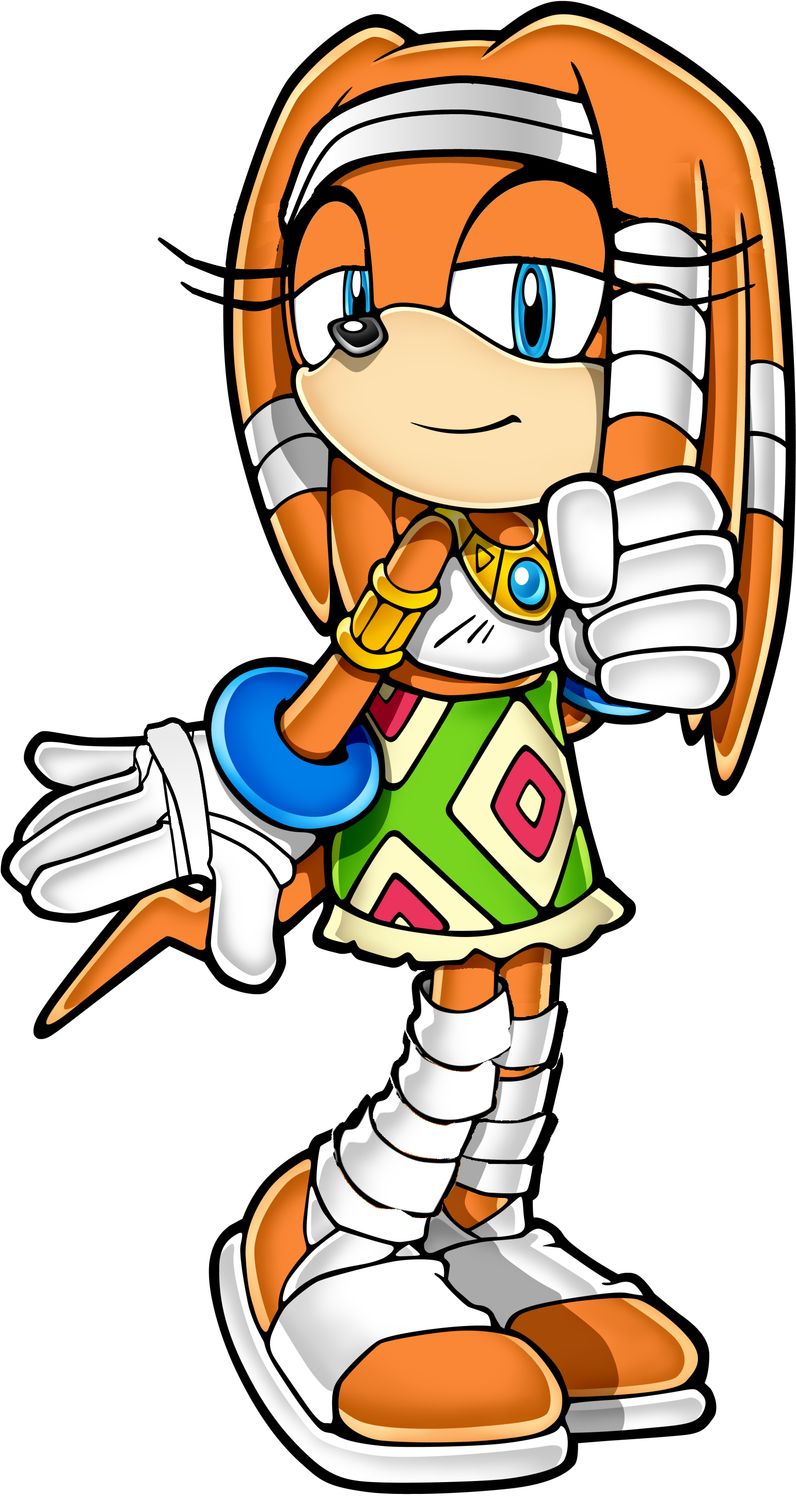 Tikal Was Wearing Bandages Before It Was Cool - Sonic Tikal (1541x3000)