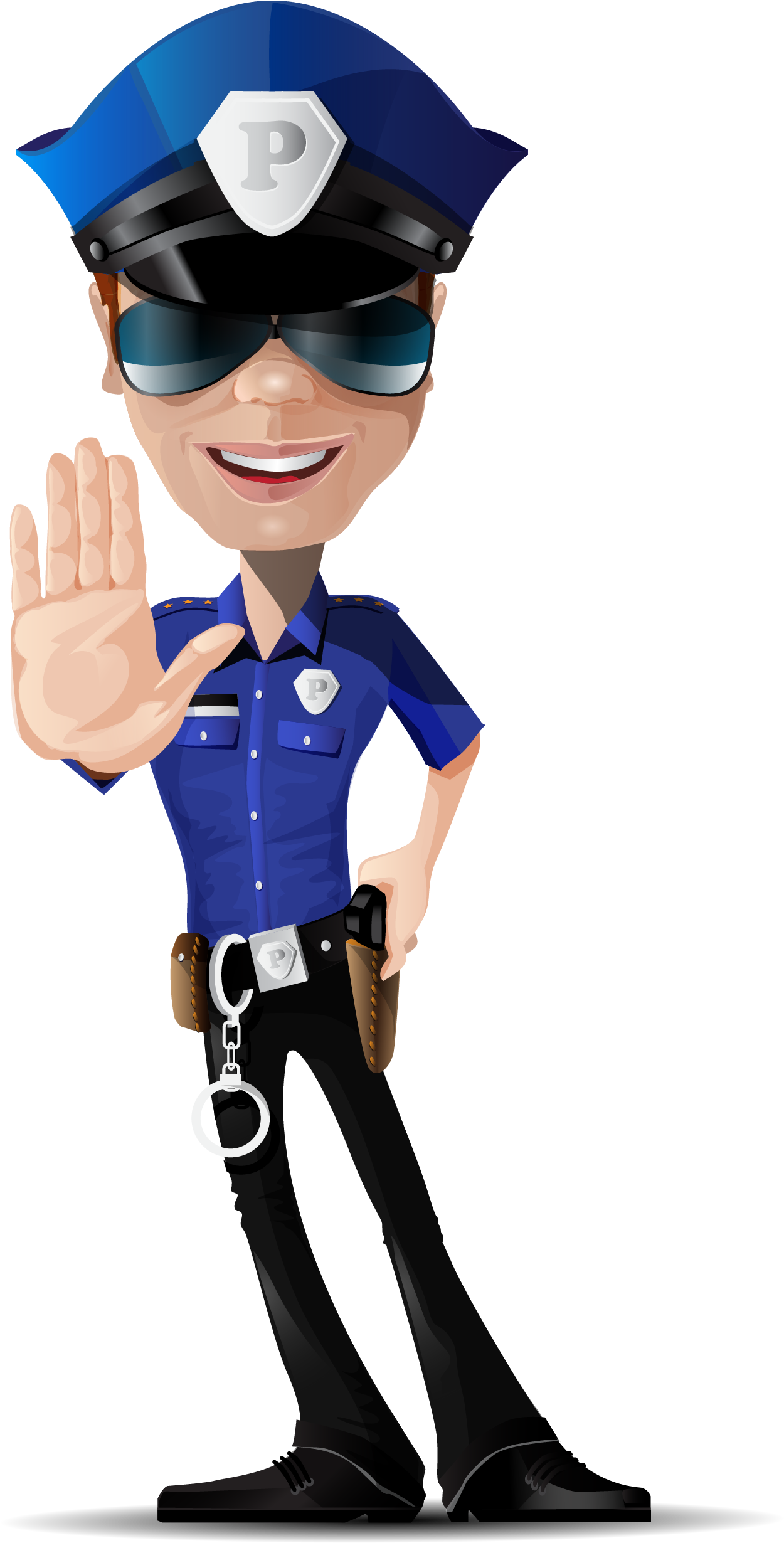 Police Officer Euclidean Vector Police Car - Policeman Vector Character (1685x2468)