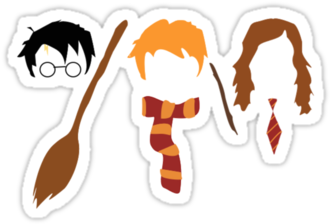 Harry Potter Trio By Treehugger11215 - Harry Potter Tumblr Stickers (375x360)