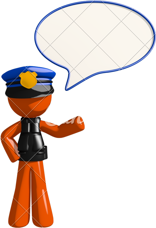 Orange Man Police Officer - Construction (602x800)