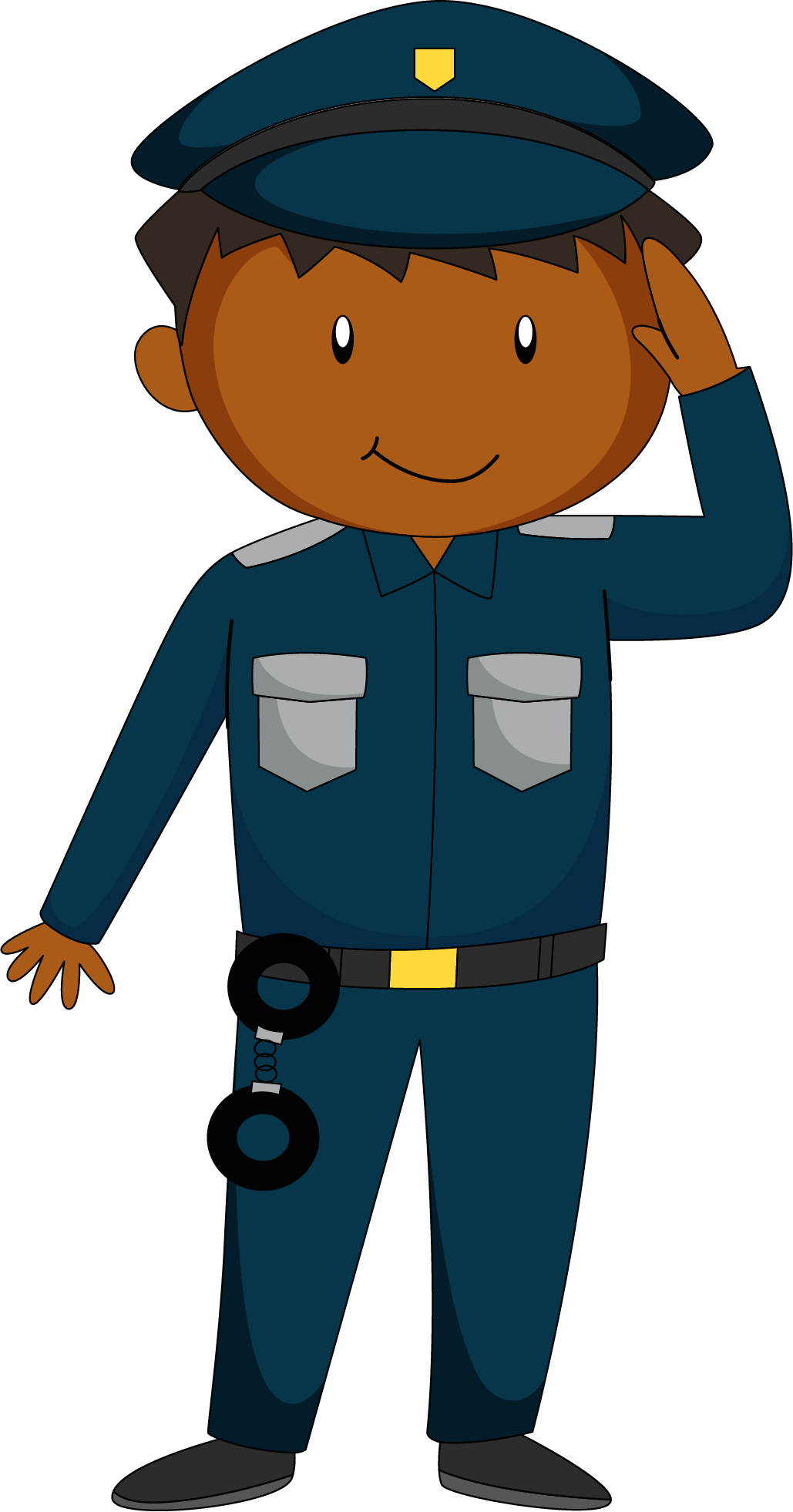 Salute Police Officer Cartoon - Police Officer Cartoon (1029x1962)