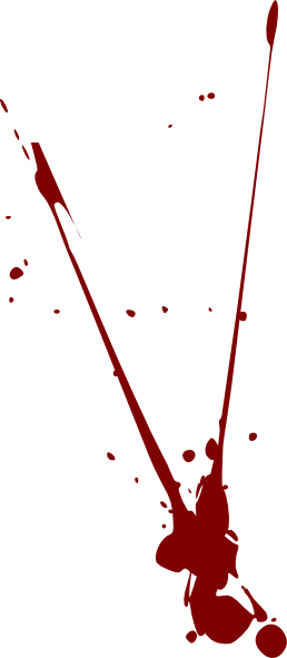 Blood Splatter3 Clip Art - Black Paint Splatter (258x591)