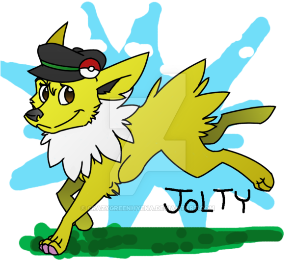 Jolty The Wild One-colored By Crazygreenhyena - Cartoon (600x546)