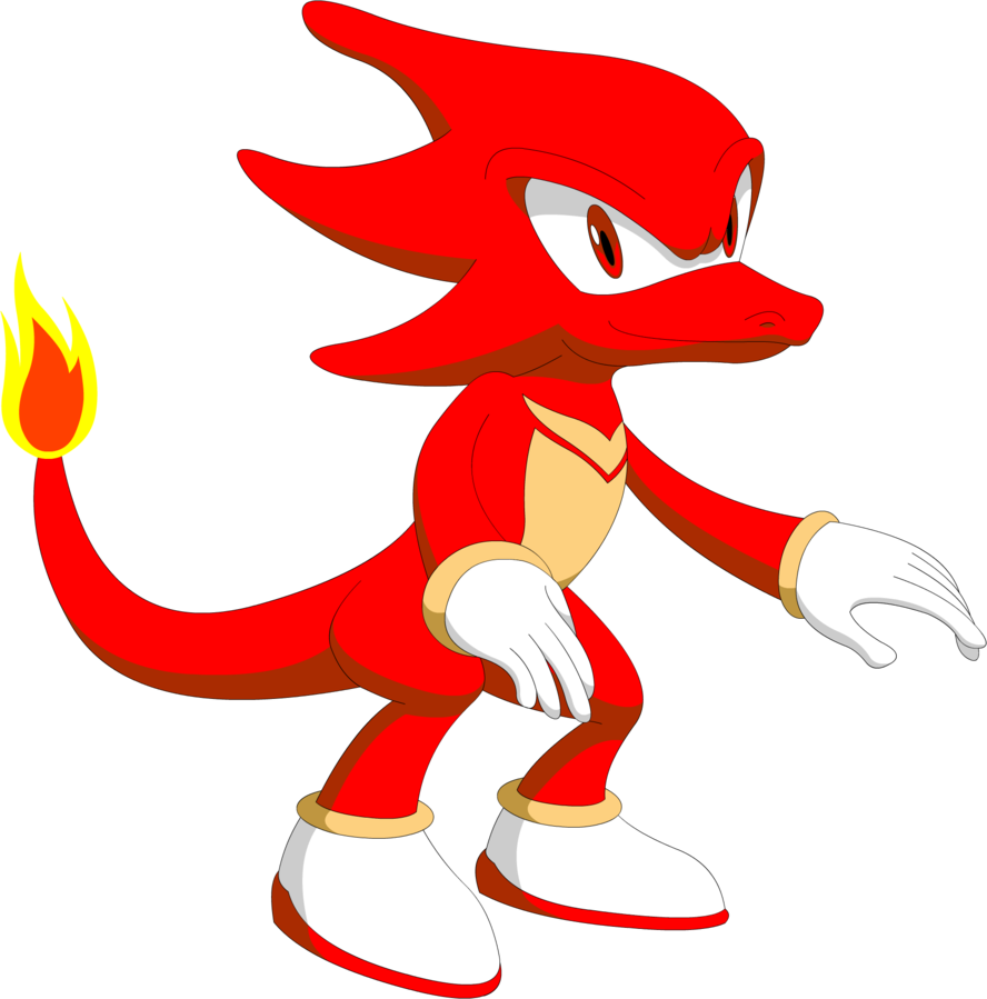 Red Flash The Charmeleon - Cartoon (888x899)