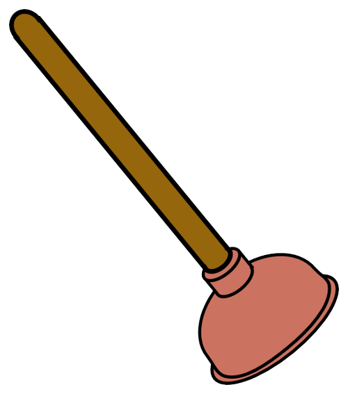 Plunger Clipart Toilet - Toilet Plunger Clipart (500x567)