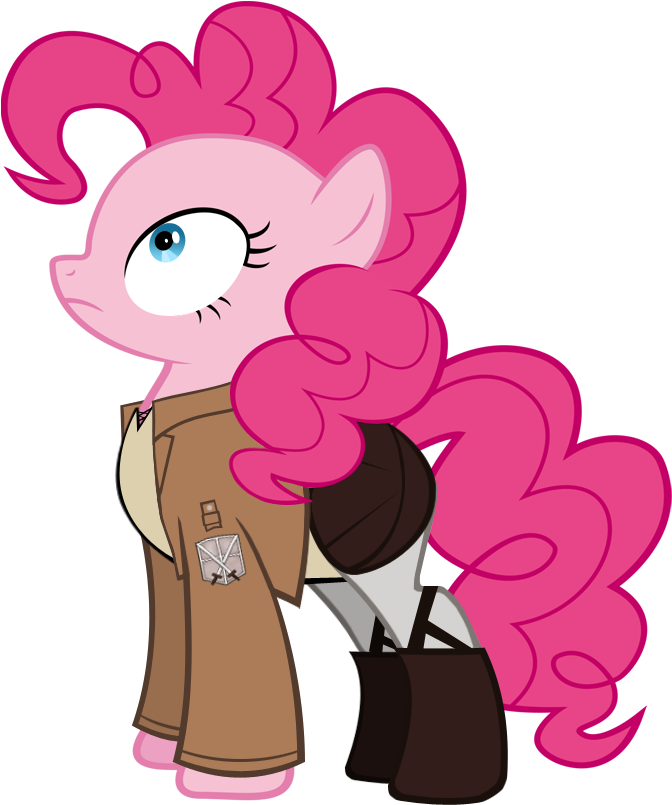 Flare-chaser, Attack On Titan, Clothes, Jacket, Pinkie - Attack On Titan My Little Pony (771x848)