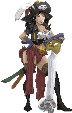 Woman-pirate - Figurine (300x426)