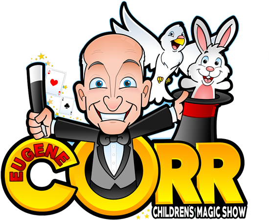 Magician With Rabbit Meath - Children's Magician Eugene Corr. Kids Party Magic (1060x450)