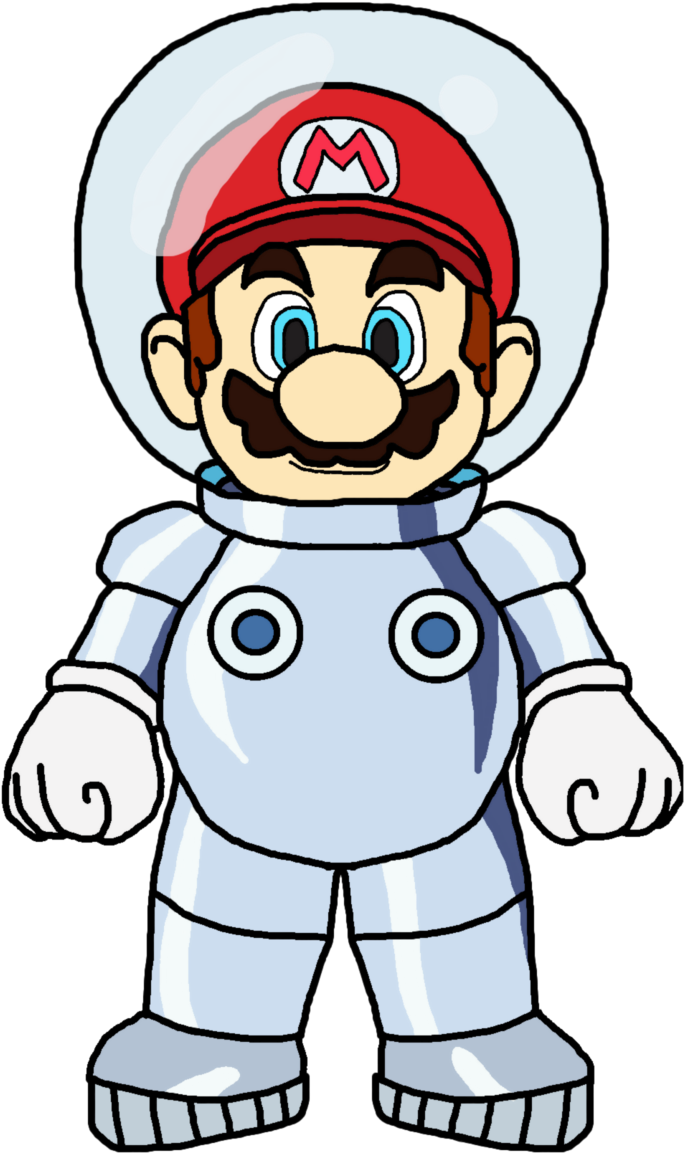 Space By Katlime - Mario In A Spacesuit (685x1167)