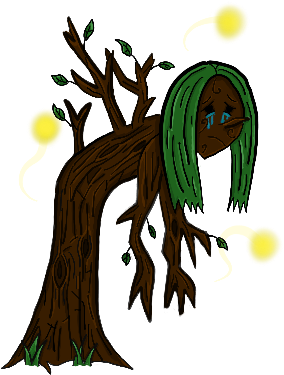 Weeping Willow By Theboywhocriedgoat - Cartoon (300x400)