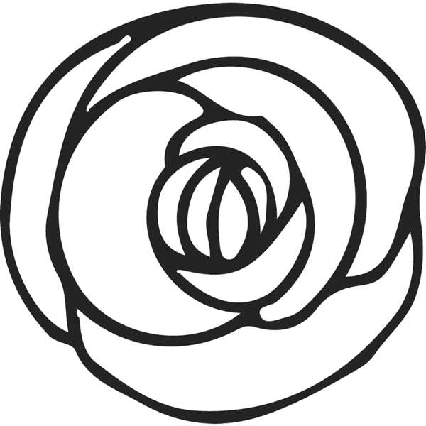 Top Of Rose Sketch Rubber Stamp - Ad Villaviciosa De Odon (600x600)