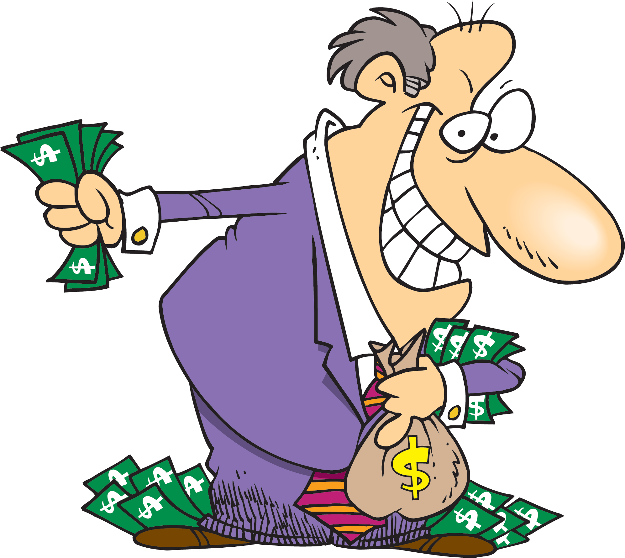 Rich Man Cartoon Png (2000x1785)