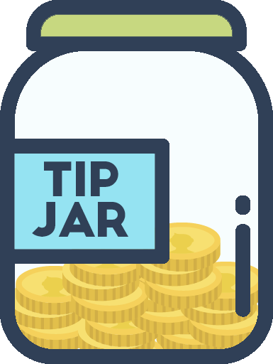 Tip Jar. Tips банка. Jar картинка. Чаевые в баночке.