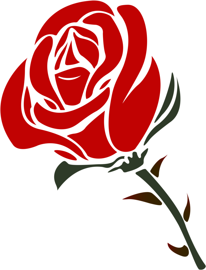 Rose Vector Png - Rose Silhouette (848x942)