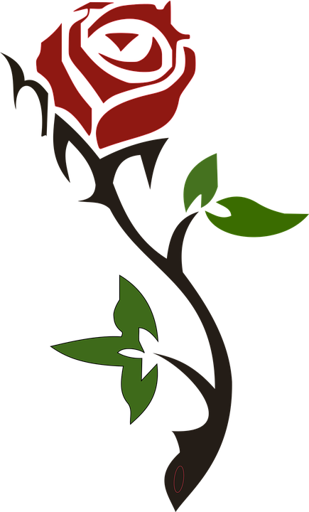 Rose Flower Love Â - Rose Silhouette (435x720)