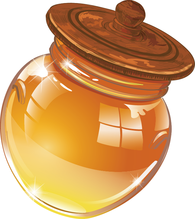 Jar Of Honey By Rosemoji - Frasco De Miel Png (645x722)