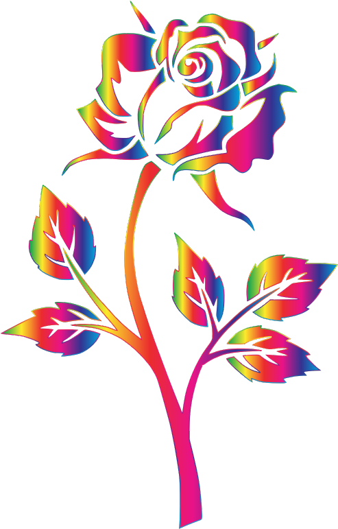 Medium Image - Rose Silhouette Png (493x771)