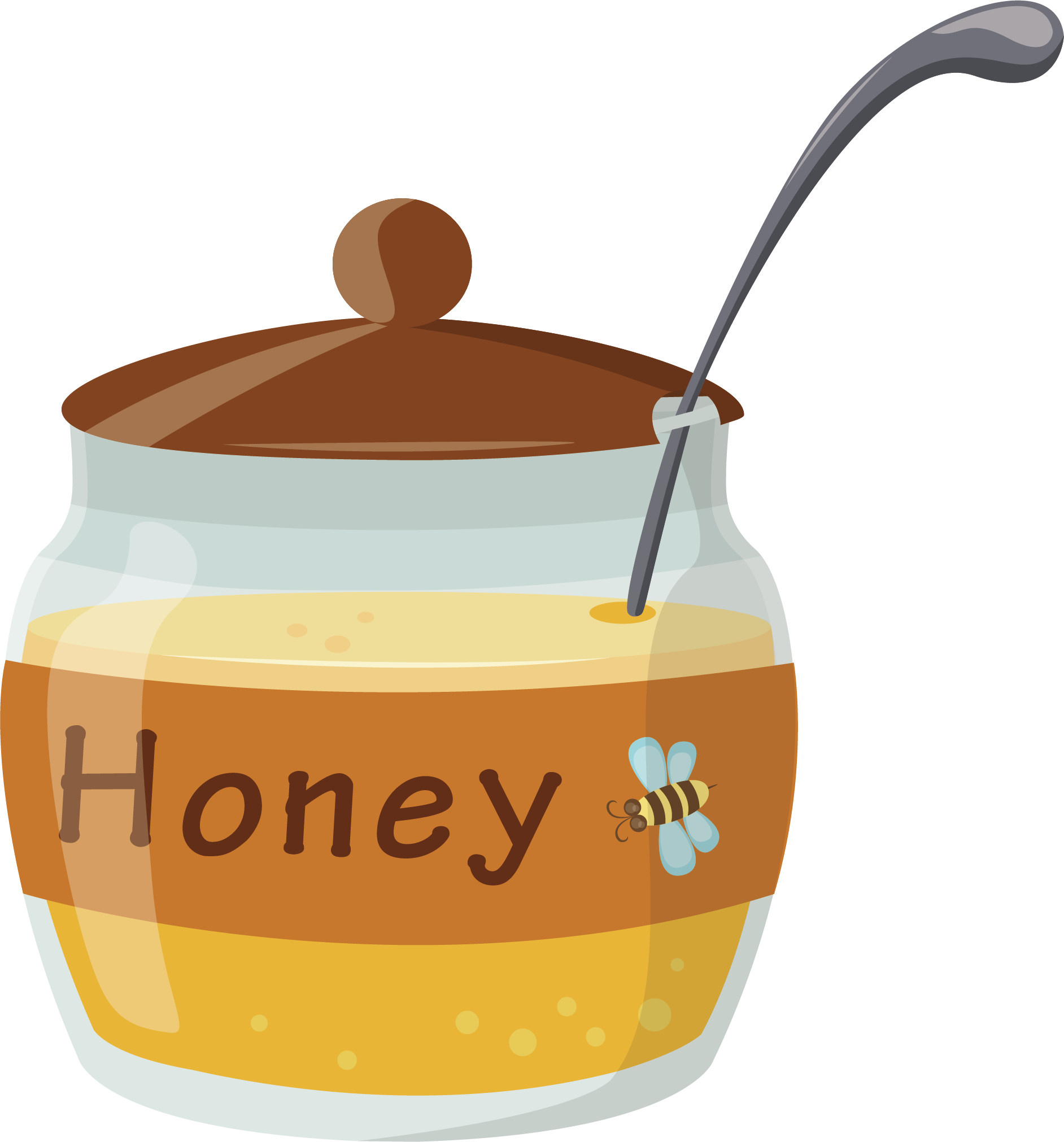 Jar Honey Adobe Illustrator Cartoon - Tarros De Miel Animados (1884x2022)