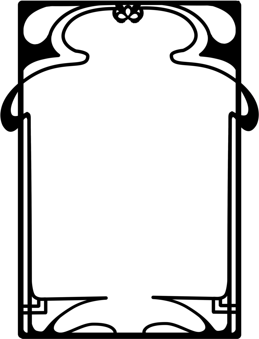 Art Nouveau Deco - Art Nouveau Border Png (900x1273)