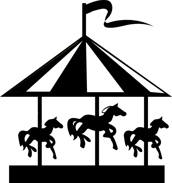 Merry Go Round Clip Art - Carousel Clip Art (558x596)