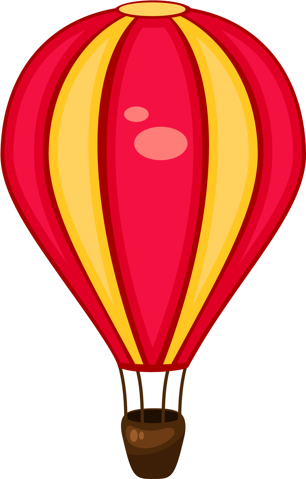 Hot Air Balloon Cartoon Illustration - Transportation Cartoon (1185x1860)