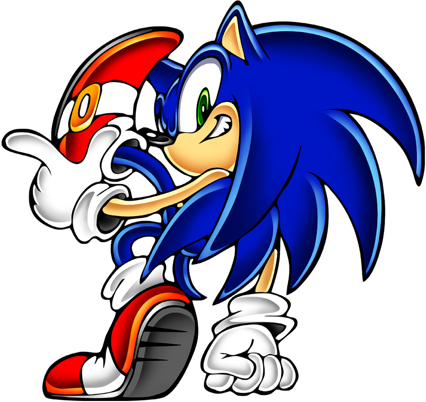 Such Good Flow And Circular Motion In These Drawings - Sonic Adventure Sonic Png (896x848)