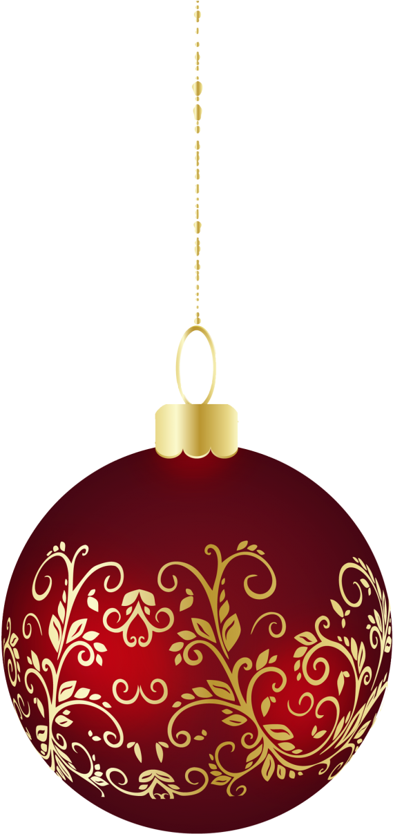 Large Transparent Christmas Ball Ornament Png Clipart - Christmas Ornaments Png (615x1223)