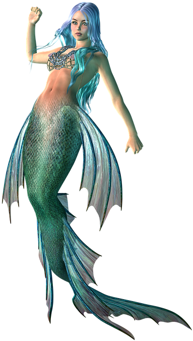 Sea Monster Clipart Legendary Creature - Mermaid (556x720)