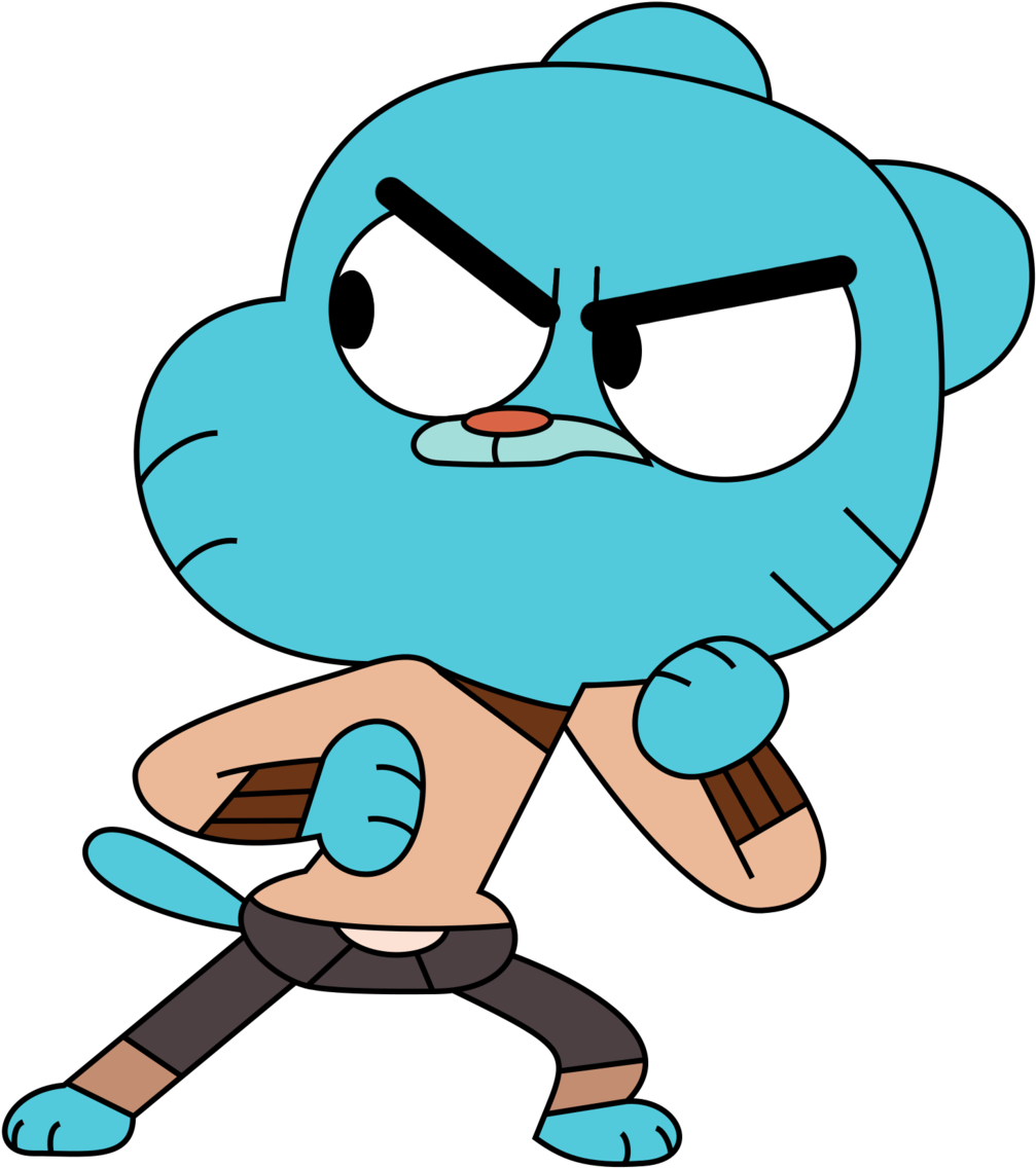 Gumball Watterson - Gumball Fighting Png (1024x1170)