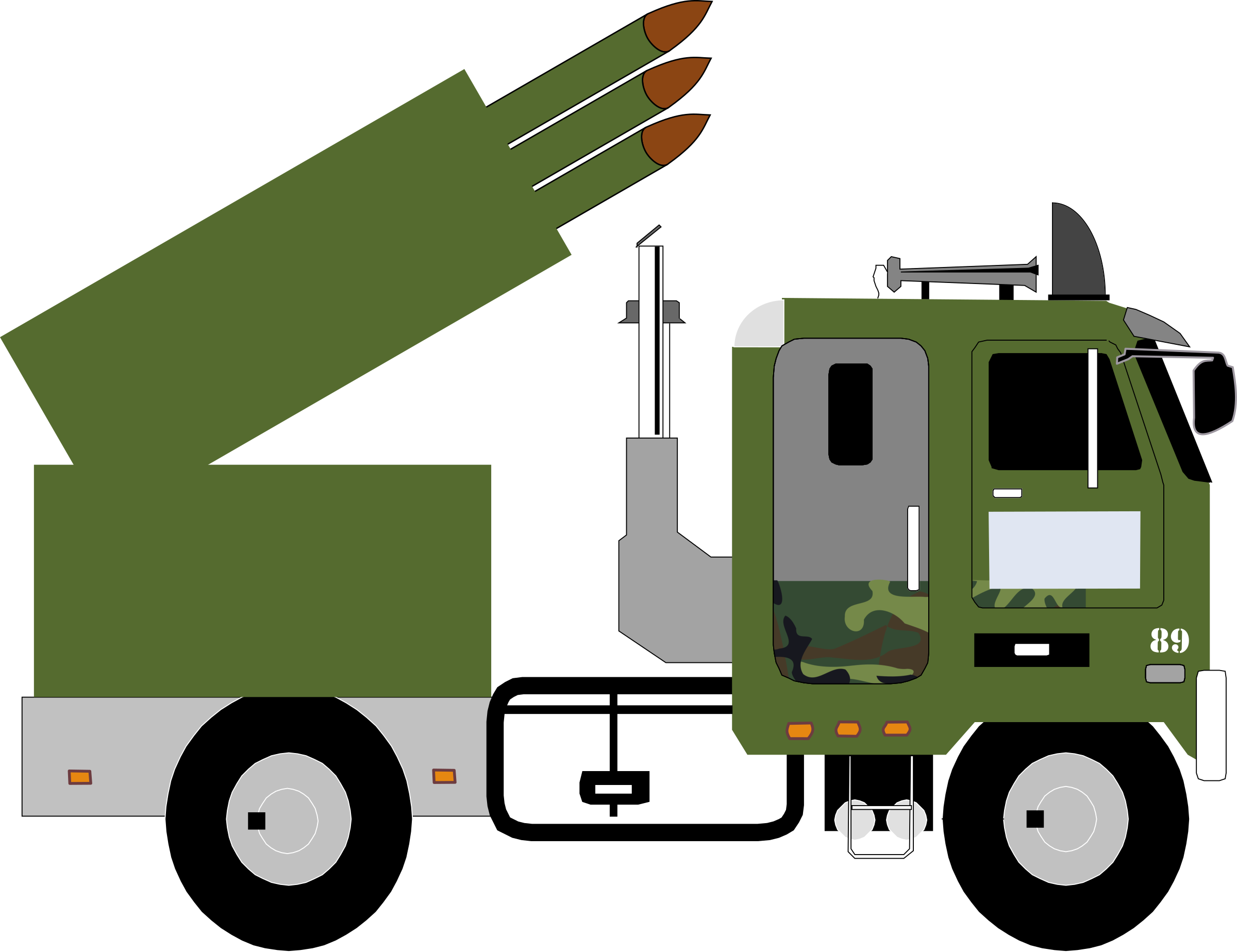 Soldier Clipart Truck - Missile Truck Png (2400x1847)