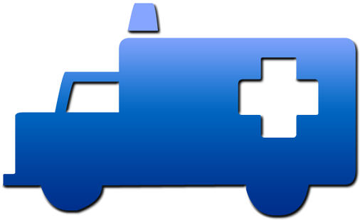 Ambulance Blue Gradient Symbol Clip Art - Ambulance Clipart Symbol (640x480)