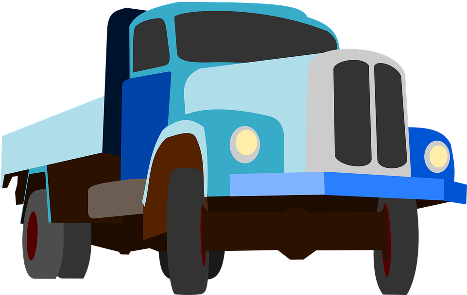 Truck Traffic Cargo Goods Blue Auto Machin - Truck (960x628)