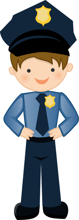 Profissões E Ofícios - Policeman Clipart (259x720)