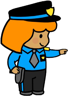 A Polícia, Em Cada, País, Estado, Cidade, Foi Criada - Cartoon Police Woman (400x400)