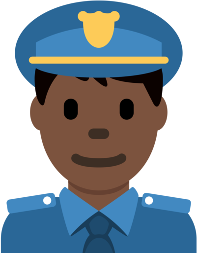 Twitter - Black Police Officer Emoji (512x512)