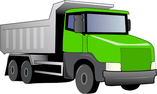 Truck Clipart Green Truck - Green Dump Truck Clip Art (600x374)