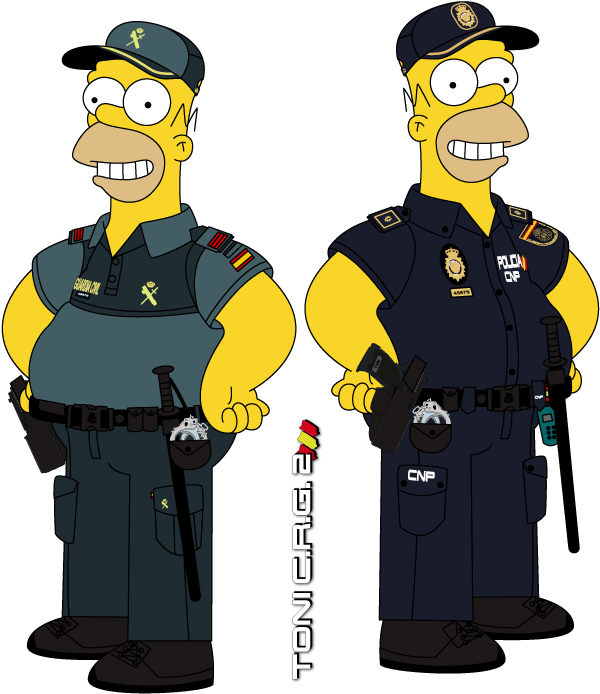 Imagen - Homer Simpson Security Guard (600x694)