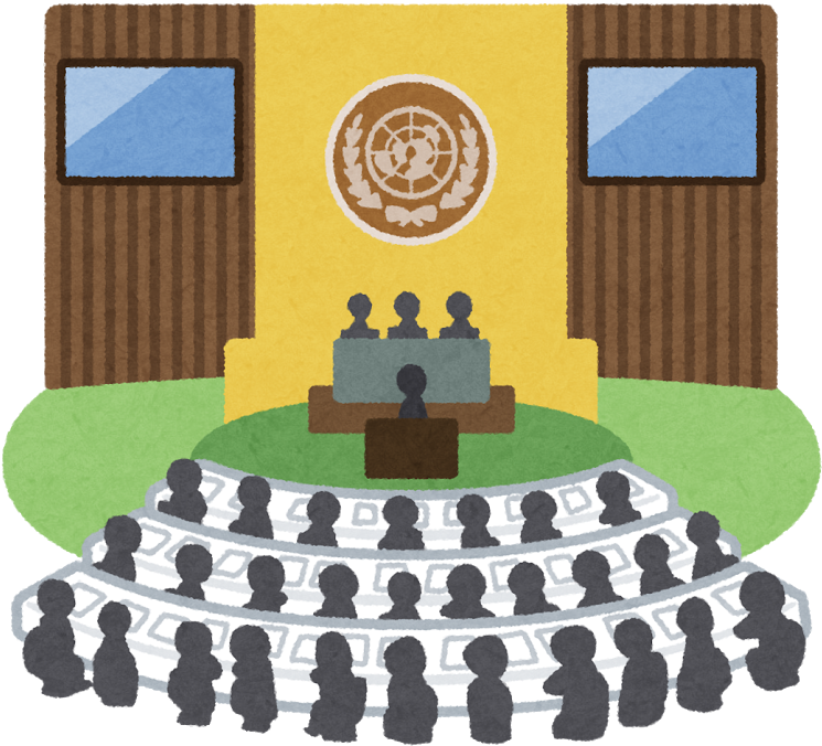 国連 総会 イラスト (800x717)