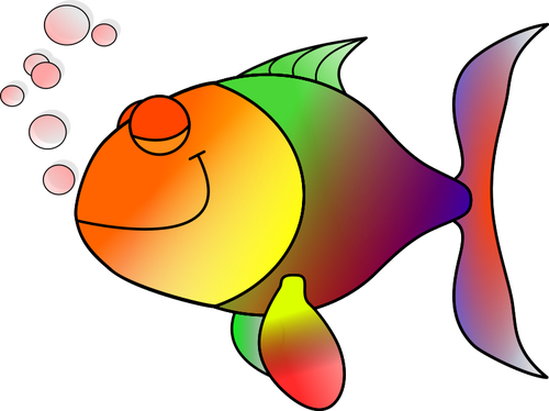 Fish Clipart Sleepy - Fish Clipart (500x374)