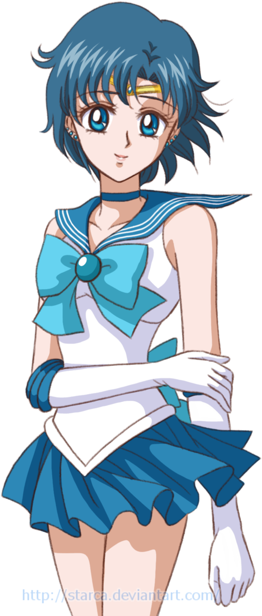 Sailor Moon Crystal Style Fan Art - Sailor Mercury Sailor Moon (630x1267)
